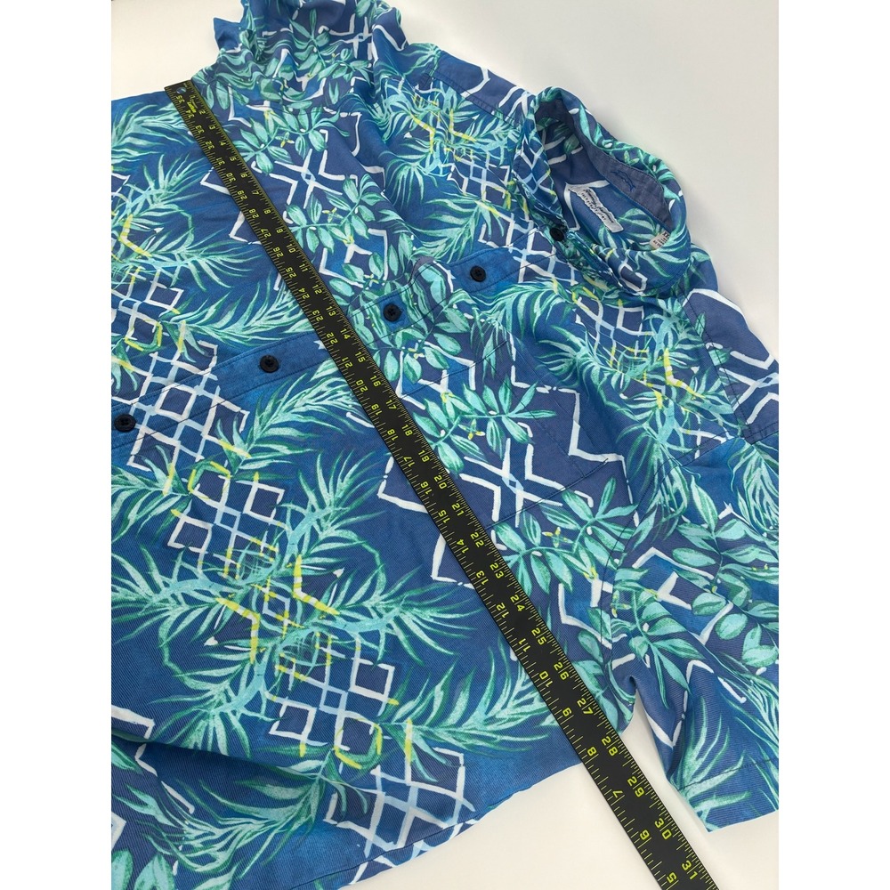 Lot of 2 Tommy Bahama Mens XXL Shirt Lot Coconut Point Silk Green Blue Tropical - Picture 11 of 12